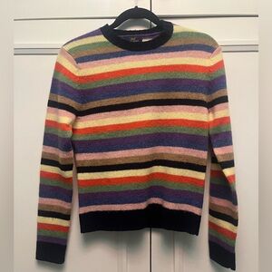 Brooks Brothers Multi Coloured Striped Wool Sweater Size XS